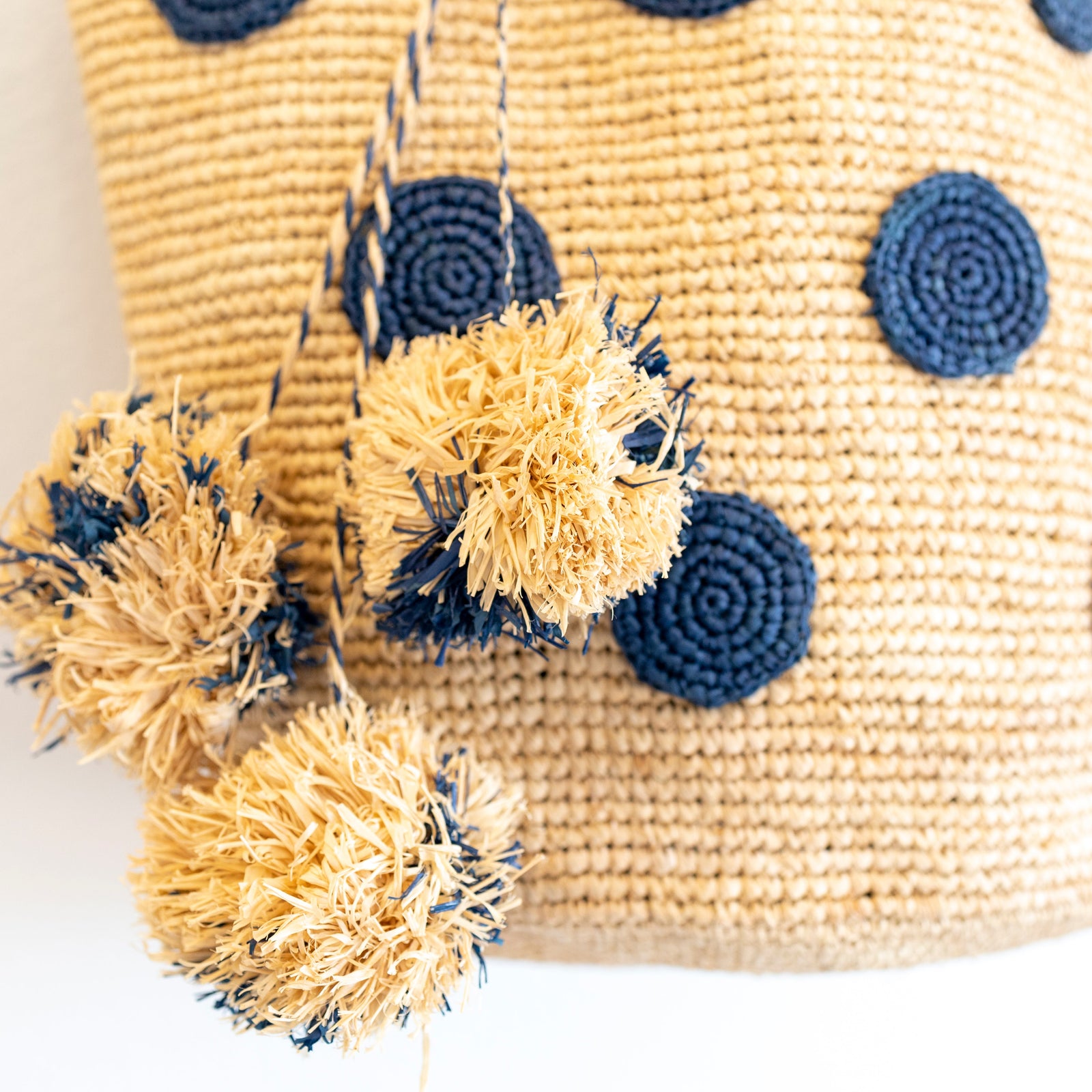 Women’s Natural Raffia Polka Dot Summer Beach Shoulder Tote for Beach, Vacation & Summer Outfits