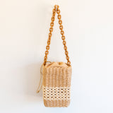 Women’s Straw Cube Shaped Handbag Purse for Beach, Vacation & Summer Outfits