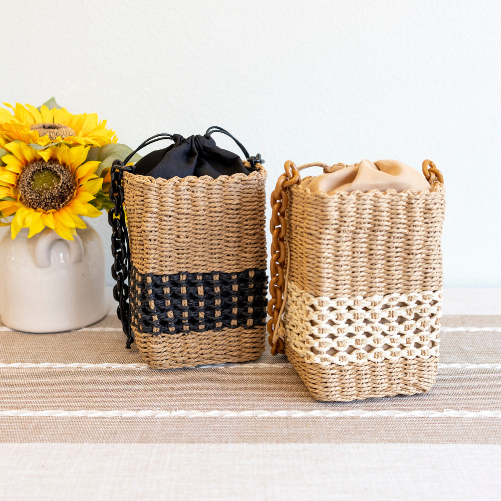 Women’s Straw Cube Shaped Handbag Purse for Beach, Vacation & Summer Outfits