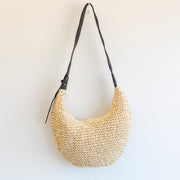 Women’s Large Straw Hobo Crossbody Bag for Beach, Vacation & Summer Outfits