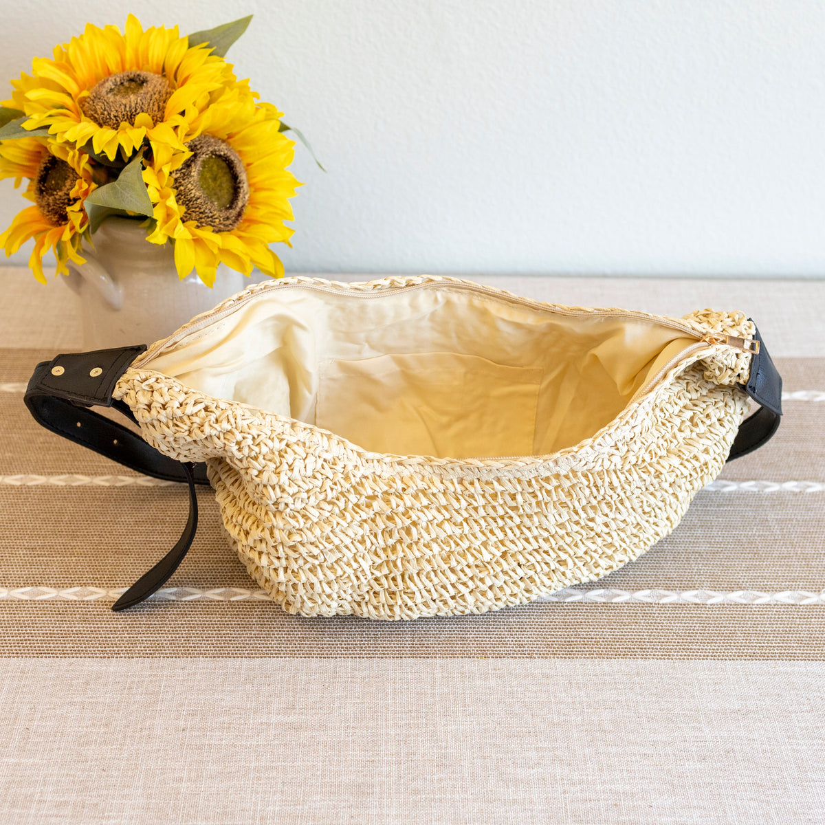 Women’s Large Straw Hobo Crossbody Bag for Beach, Vacation & Summer Outfits