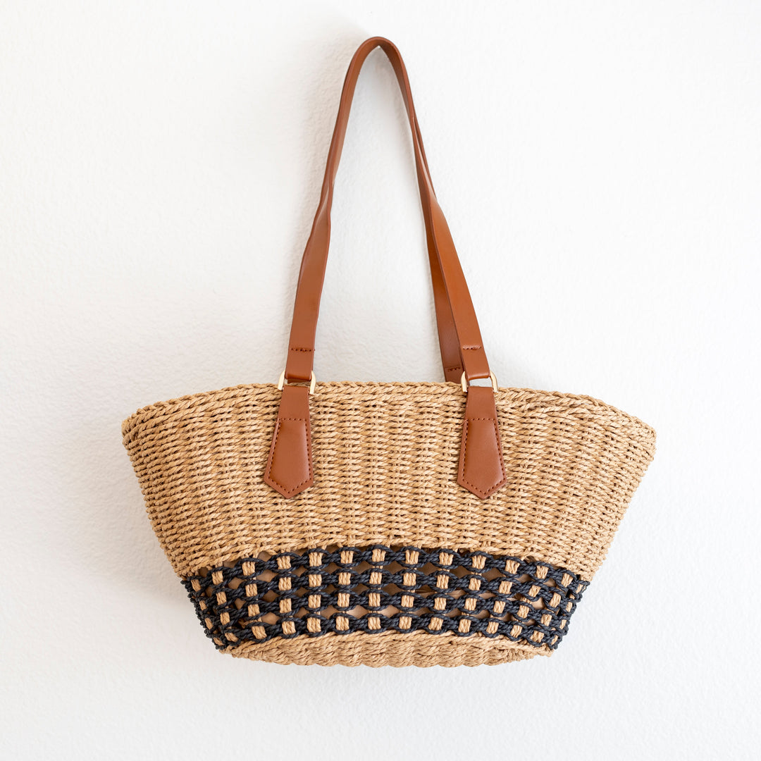 Women’s Handmade Summer Straw Basket Bag Beach Handbag for Beach, Vacation & Summer Outfits