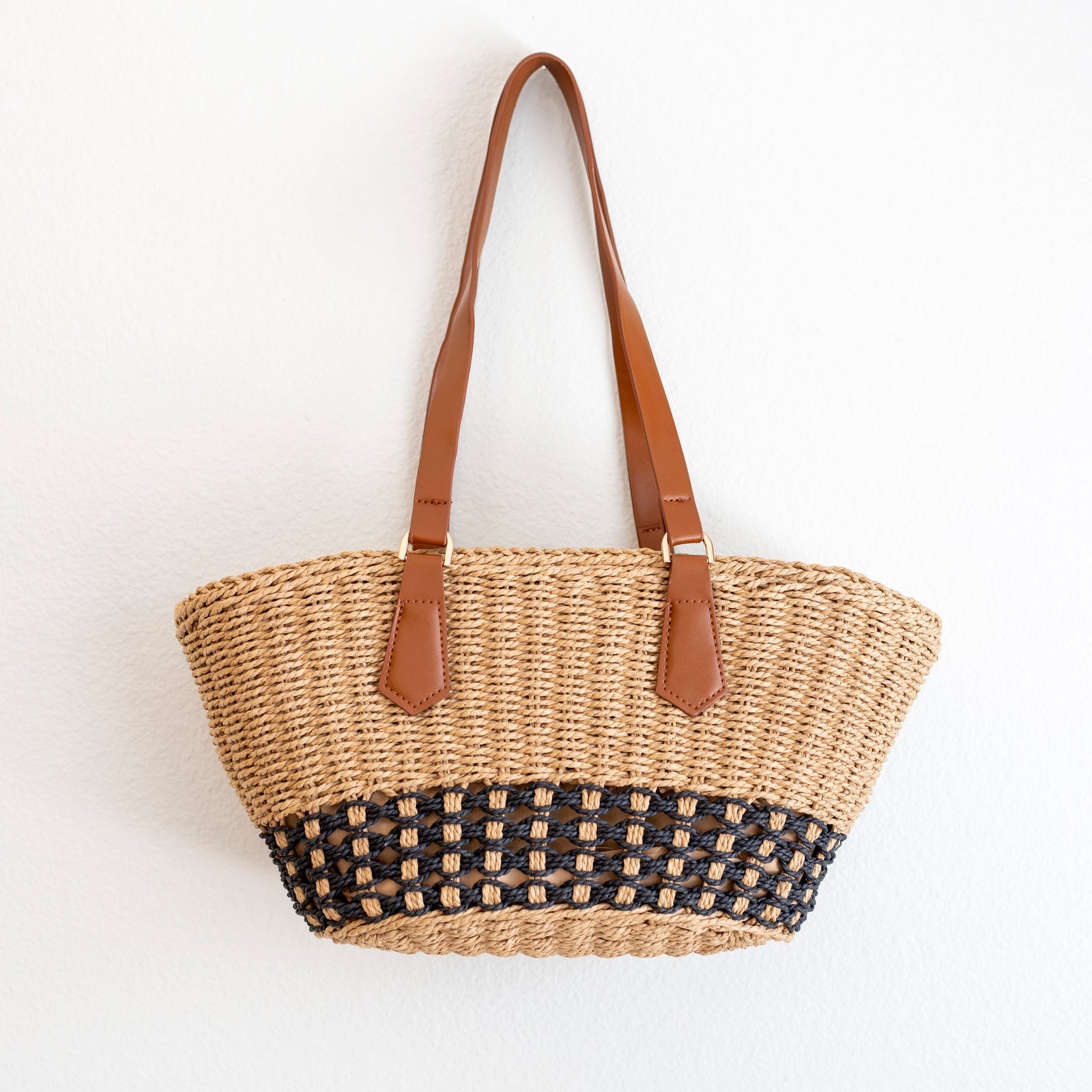 Women’s Handmade Summer Straw Basket Bag Beach Handbag for Beach, Vacation & Summer Outfits
