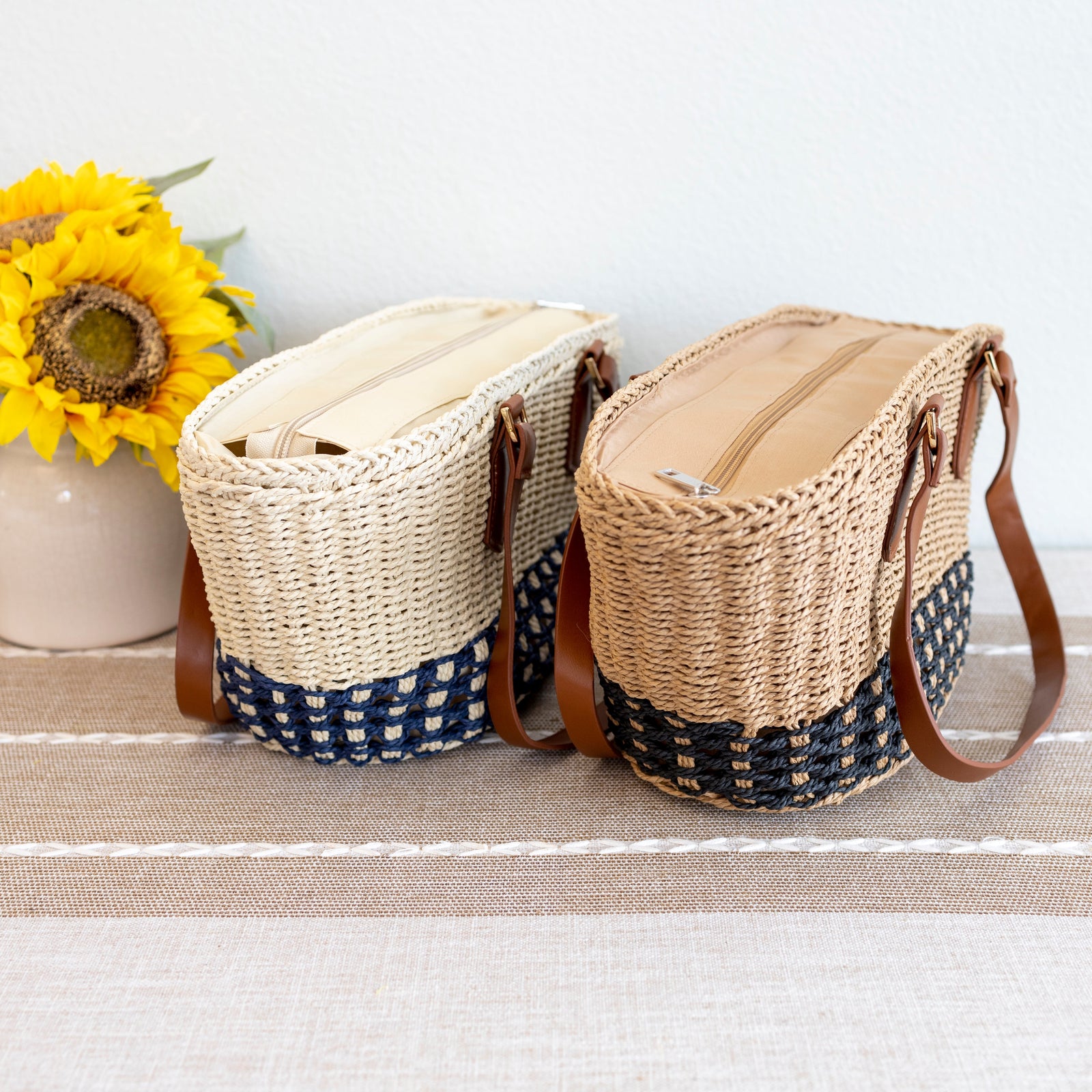 Women’s Handmade Summer Straw Basket Bag Beach Handbag for Beach, Vacation & Summer Outfits