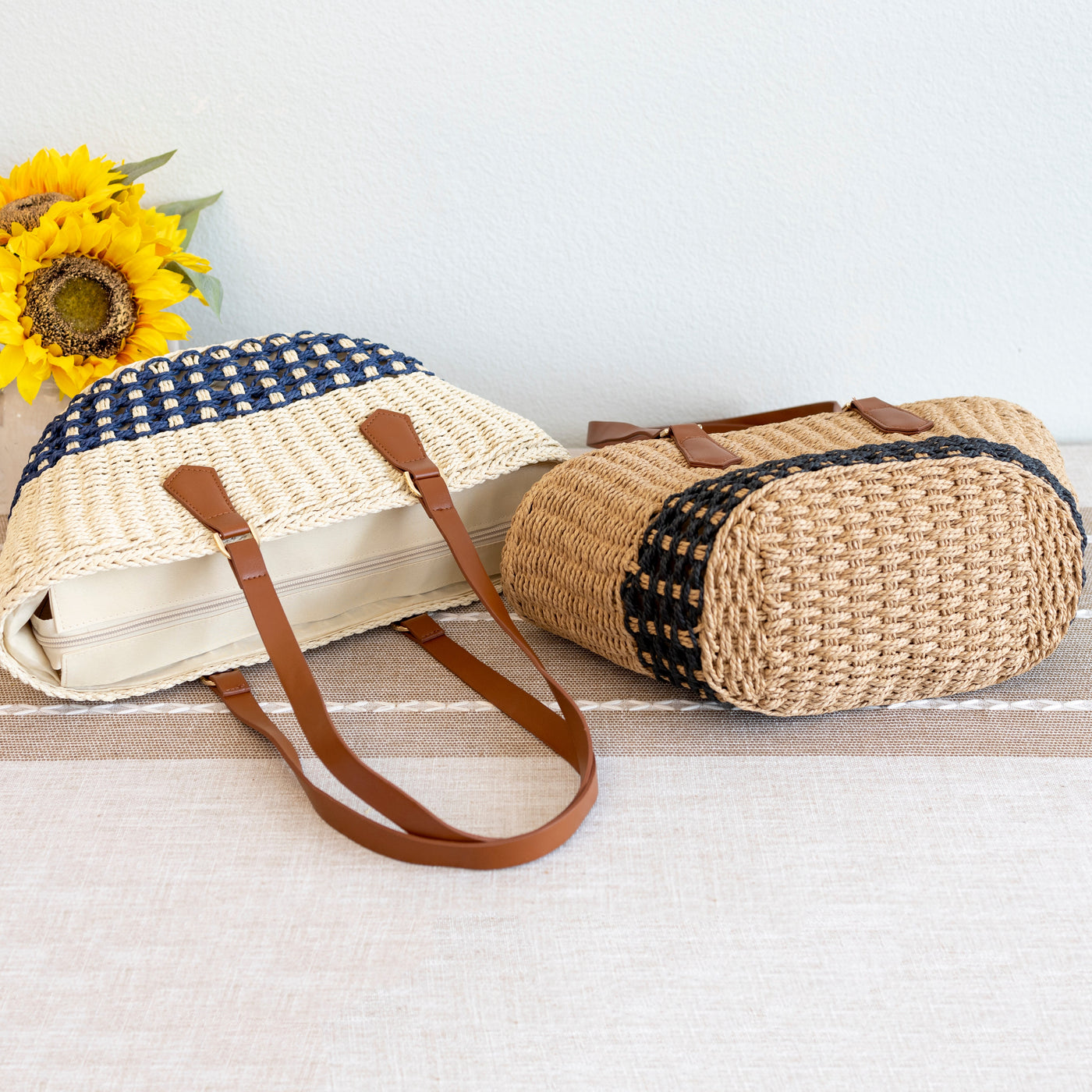 Women’s Handmade Summer Straw Basket Bag Beach Handbag for Beach, Vacation & Summer Outfits
