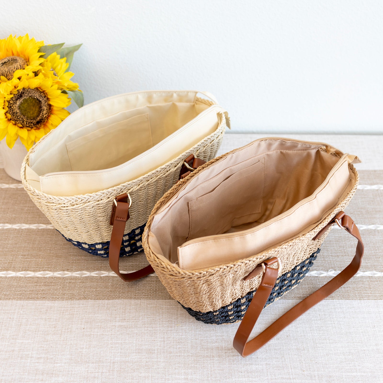 Women’s Handmade Summer Straw Basket Bag Beach Handbag for Beach, Vacation & Summer Outfits