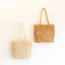 Women’s Long Handle Floral Design Straw Beach Tote for Beach, Vacation & Summer Outfits