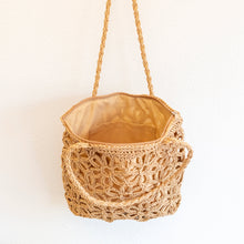 Women’s Long Handle Floral Design Straw Beach Tote for Beach, Vacation & Summer Outfits