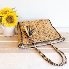 Women’s Straw Woven Shoulder Bag with Tassel Tote Bag for Beach, Vacation & Summer Outfits