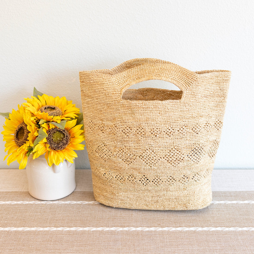 Damen handgewebte Raffia-Strandtasche Handtasche für Strand, Urlaub & Sommer-Outfits