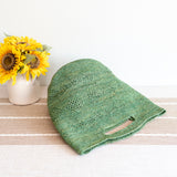 Women’s Hand Woven Raffia Beach Bag in Green Handbag for Beach, Vacation & Summer Outfits
