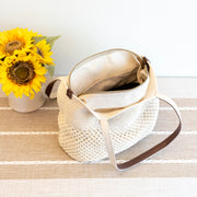 Women’s Crochet Cotton Handmade Retro Woven Shoulder Bag for Boho Everyday Style & Gifts