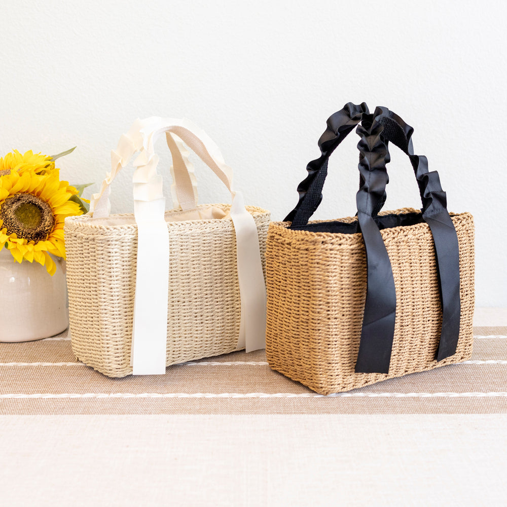 Women’s Summer Straw Beach Basket Handbag for Beach, Vacation & Summer Outfits
