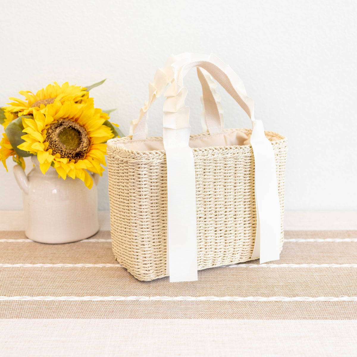 Women’s Summer Straw Beach Basket Handbag for Beach, Vacation & Summer Outfits