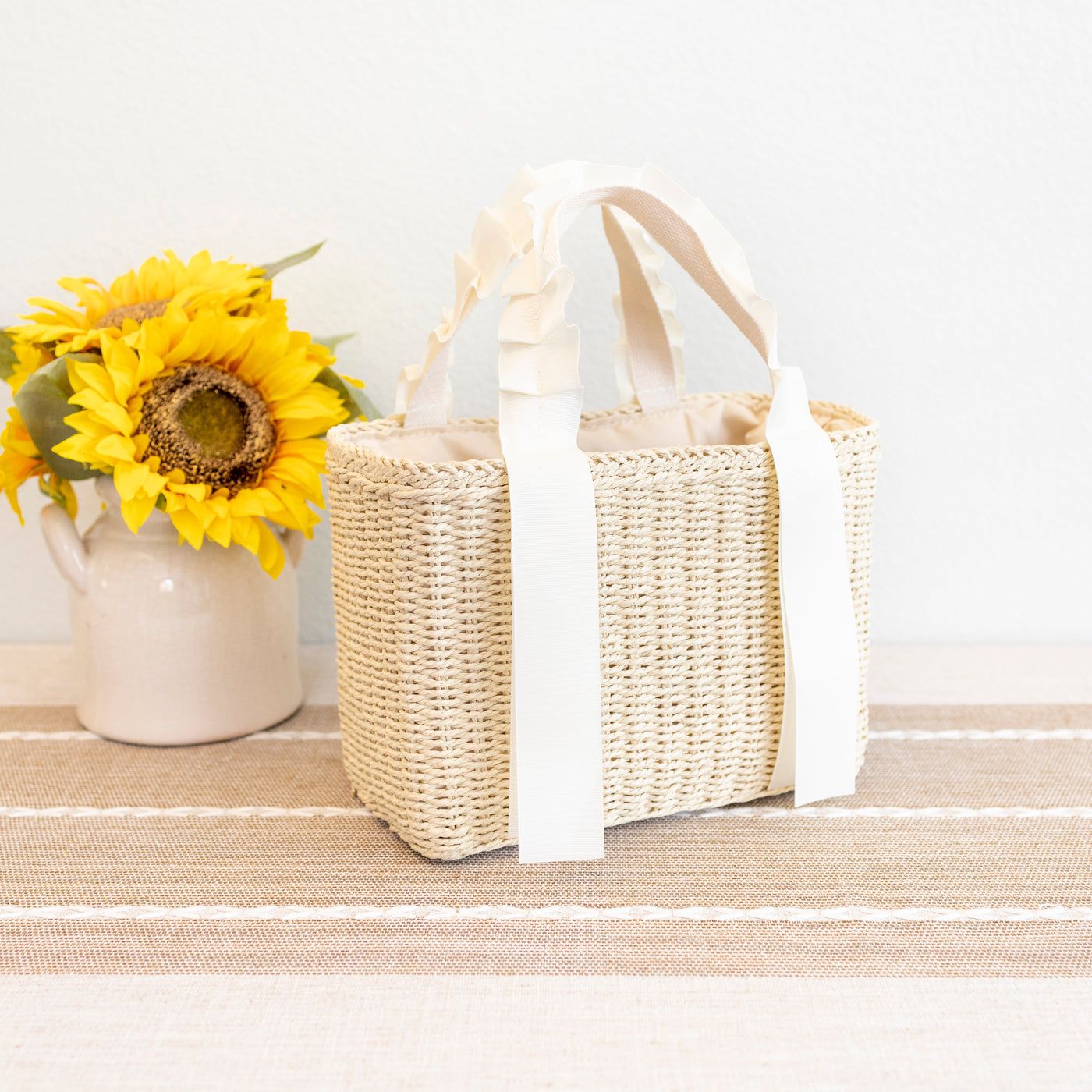 Women’s Summer Straw Beach Basket Handbag for Beach, Vacation & Summer Outfits