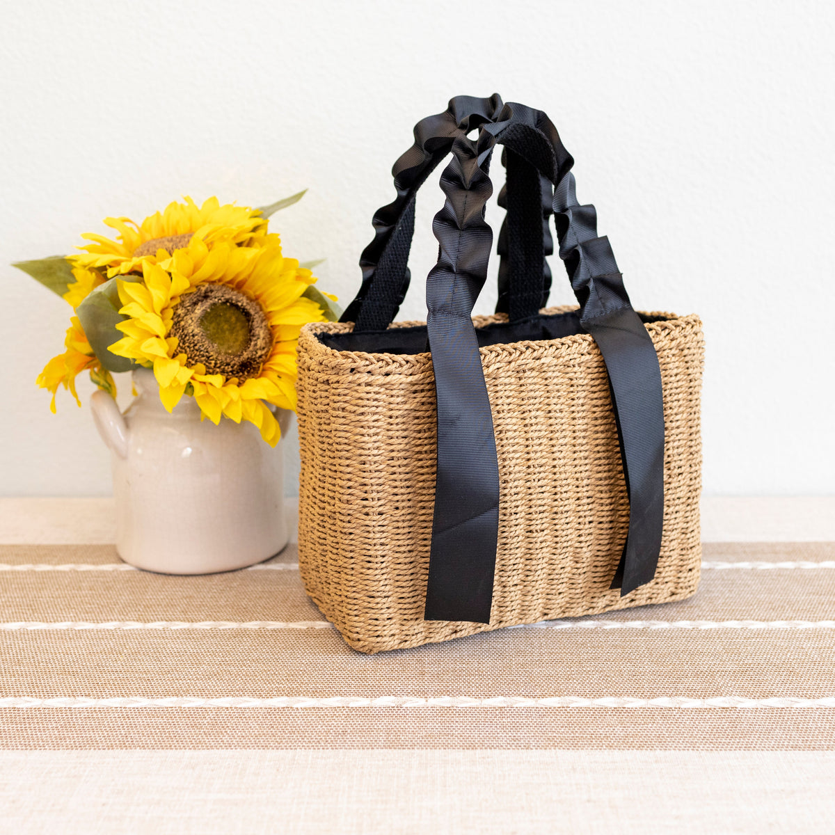 Women’s Summer Straw Beach Basket Handbag for Beach, Vacation & Summer Outfits