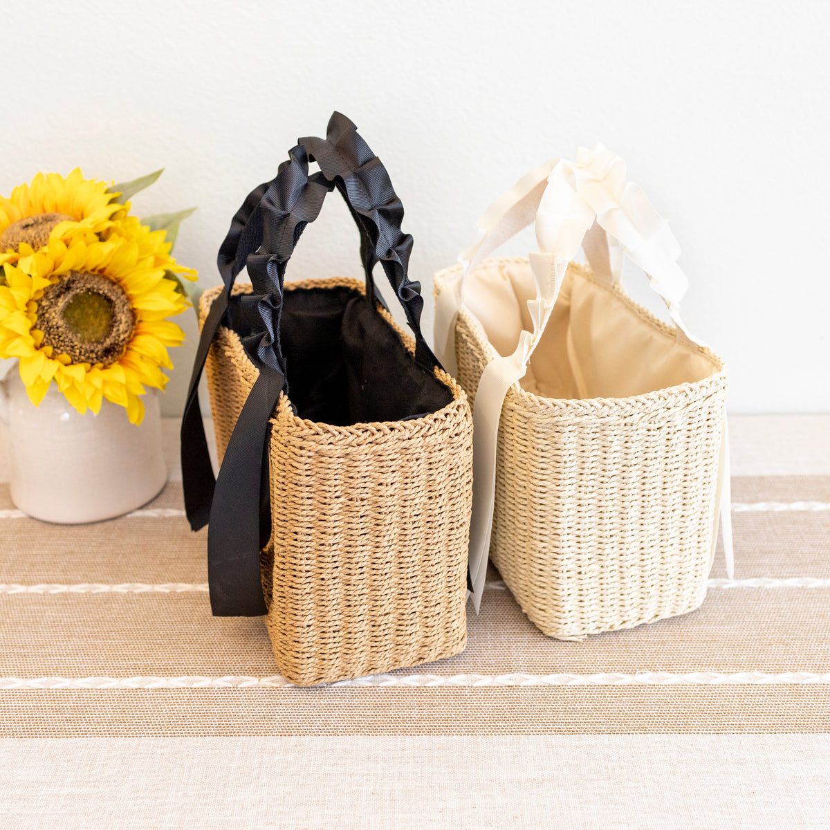 Women’s Summer Straw Beach Basket Handbag for Beach, Vacation & Summer Outfits