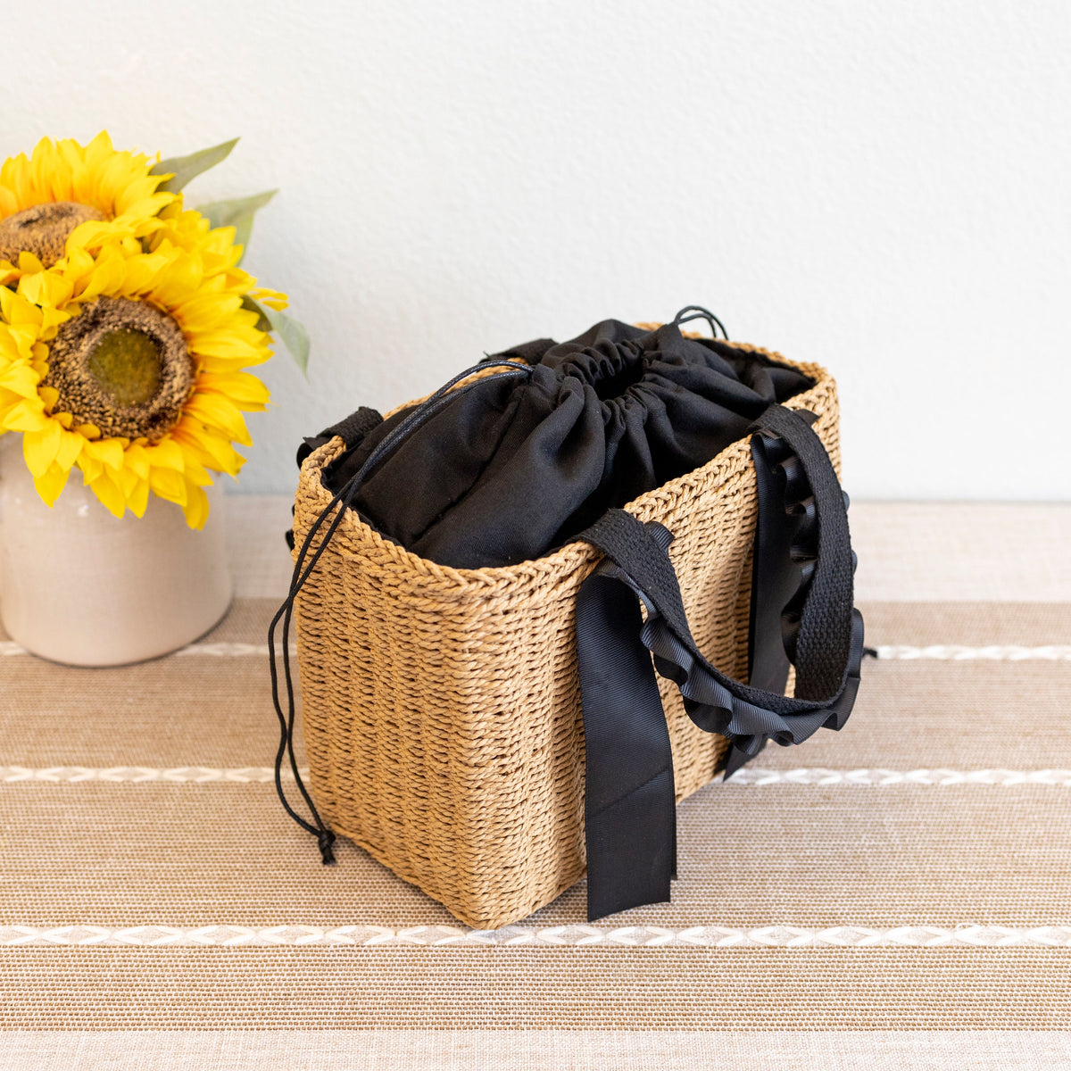 Women’s Summer Straw Beach Basket Handbag for Beach, Vacation & Summer Outfits