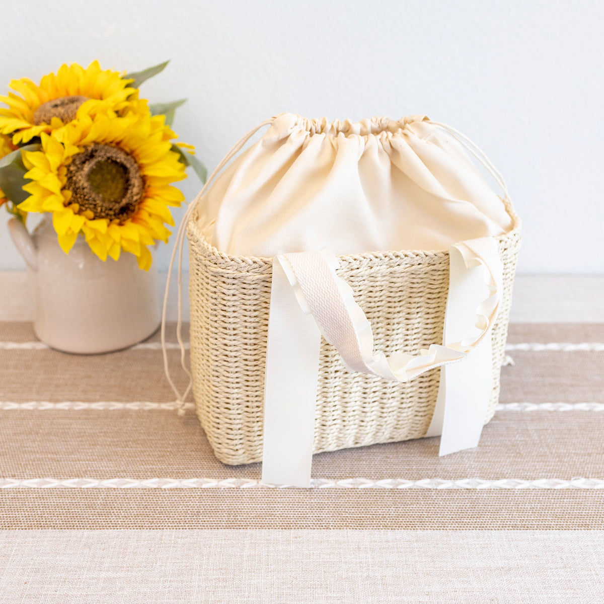 Women’s Summer Straw Beach Basket Handbag for Beach, Vacation & Summer Outfits