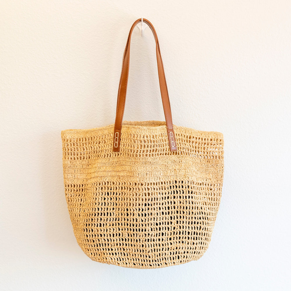 Women’s Large Soft Raffia Woven Summer Straw Tote for Beach, Vacation & Summer Outfits
