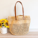 Women’s Large Soft Raffia Woven Summer Straw Tote for Beach, Vacation & Summer Outfits