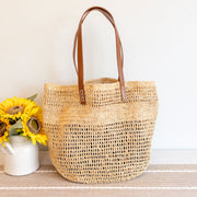 Women’s Large Soft Raffia Woven Summer Straw Tote for Beach, Vacation & Summer Outfits