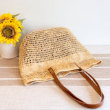 Women’s Large Soft Raffia Woven Summer Straw Tote for Beach, Vacation & Summer Outfits