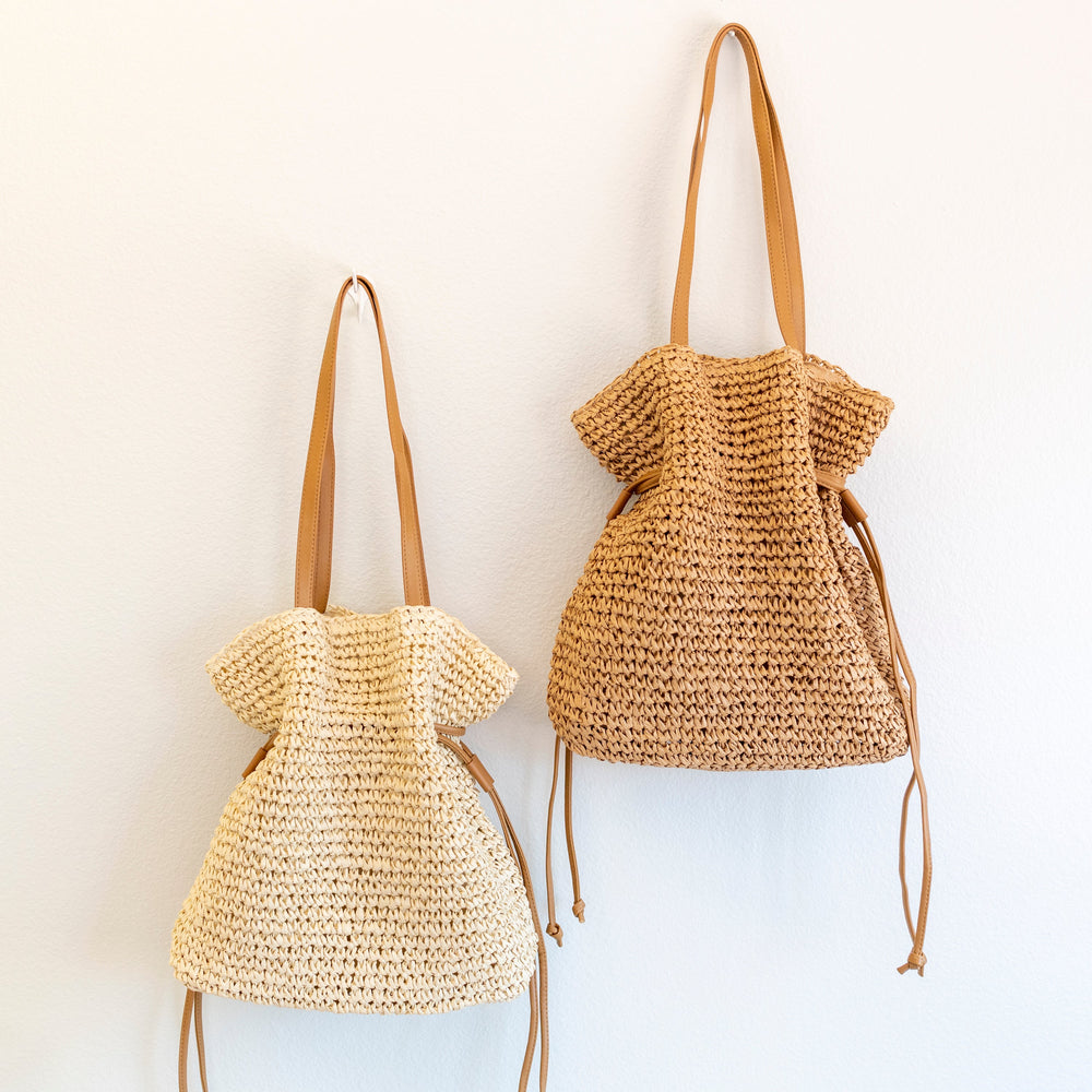 Women’s Retro Straw Woven Tote Bag for Beach, Vacation & Summer Outfits