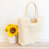 Women’s Retro Straw Woven Tote Bag for Beach, Vacation & Summer Outfits