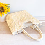 Women’s Retro Straw Woven Tote Bag for Beach, Vacation & Summer Outfits
