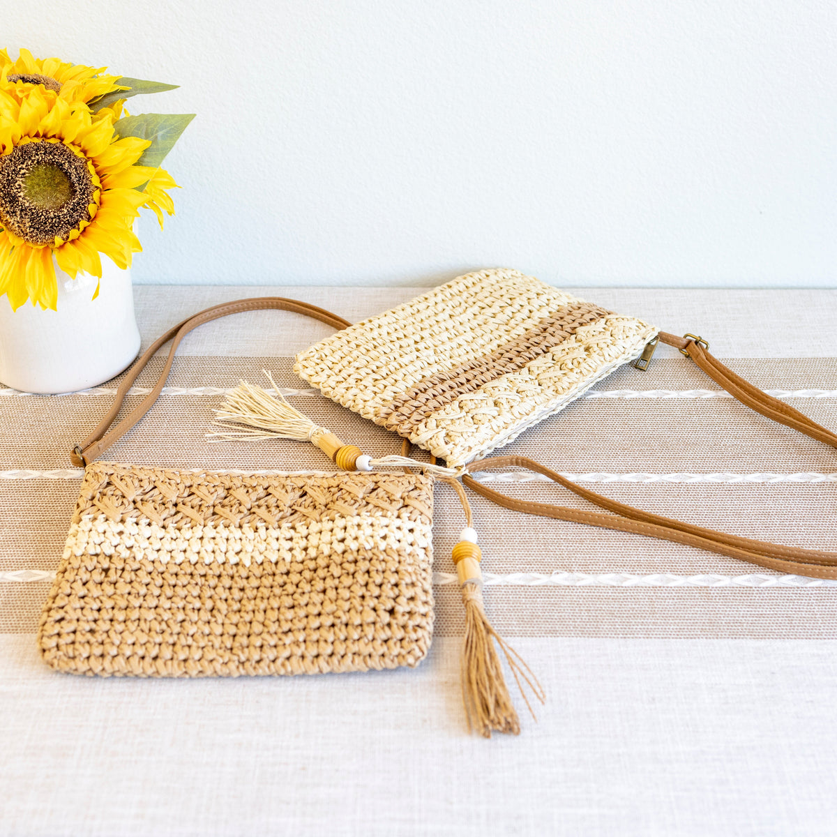 Women’s Straw Woven Crossbody Bag for Beach, Vacation & Summer Outfits