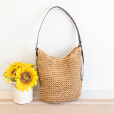 Women’s Beach Straw Woven Tote Bag for Beach, Vacation & Summer Outfits