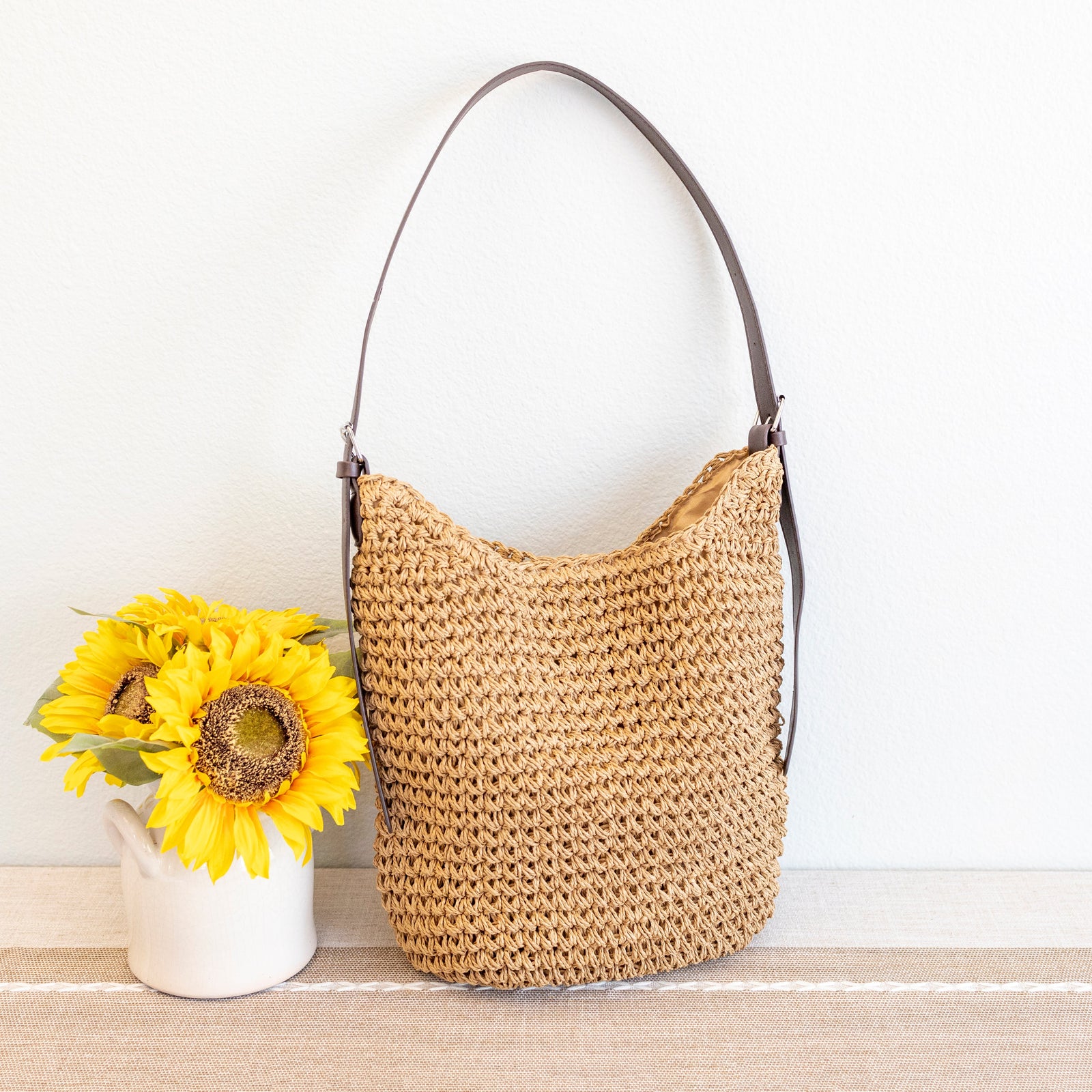 Women’s Beach Straw Woven Tote Bag for Beach, Vacation & Summer Outfits