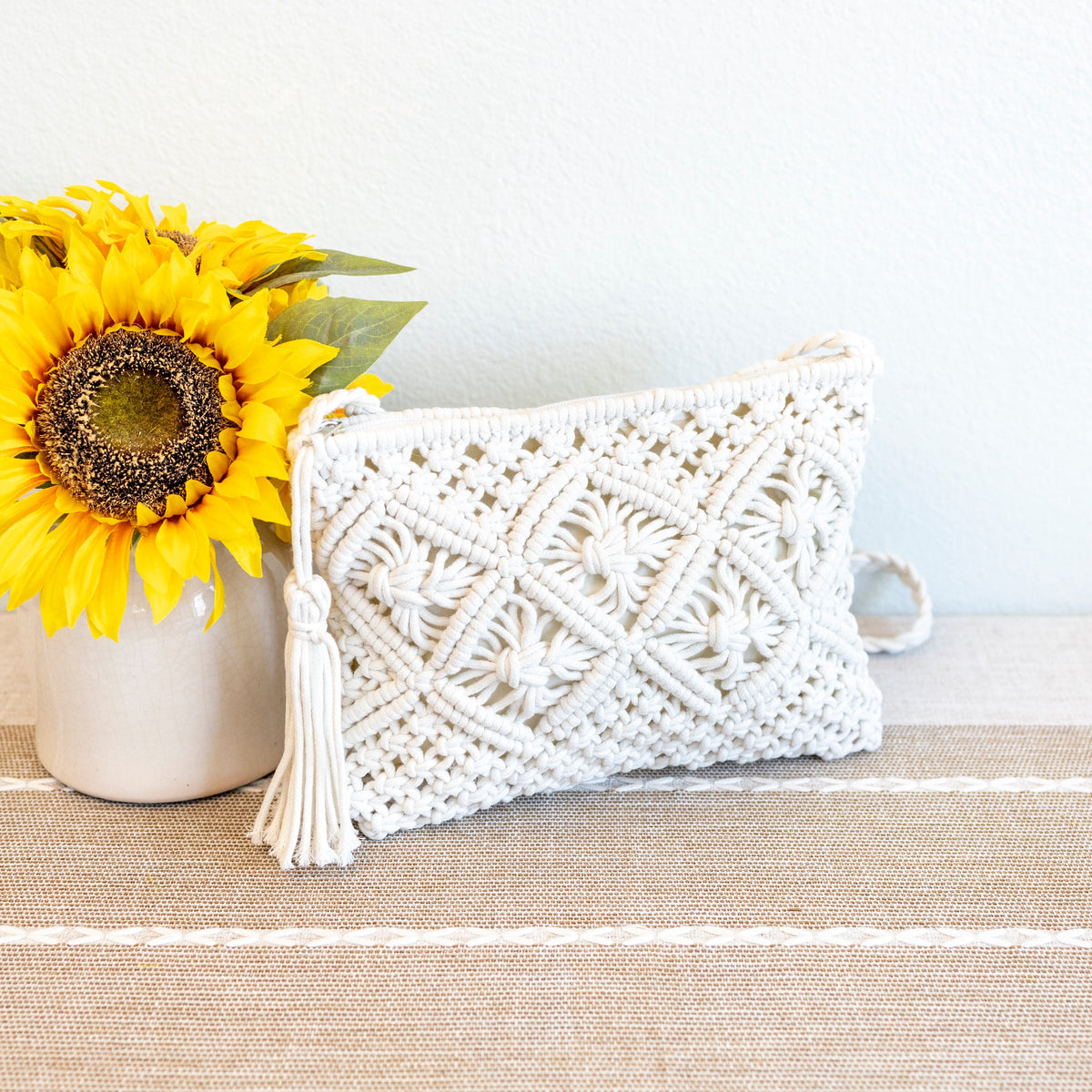Women’s Macrame Cotton Woven Macrame Crossbody Purse for Boho Everyday Style & Gifts
