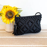 Women’s Macrame Cotton Woven Macrame Crossbody Purse for Boho Everyday Style & Gifts