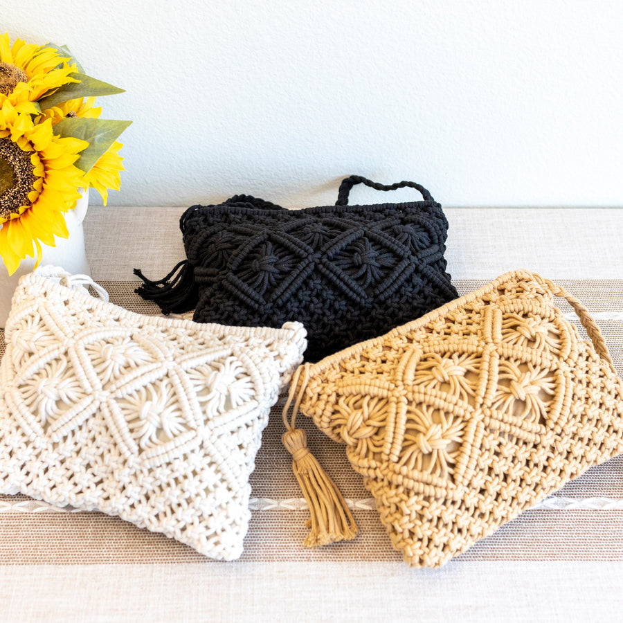 Women’s Macrame Cotton Woven Macrame Crossbody Purse for Boho Everyday Style & Gifts