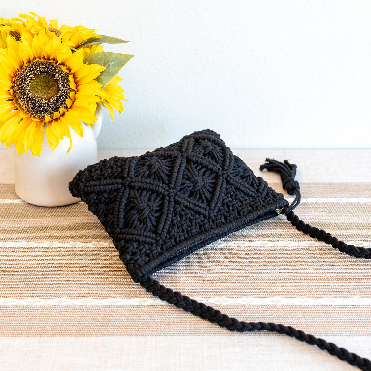 Women’s Macrame Cotton Woven Macrame Crossbody Purse for Boho Everyday Style & Gifts
