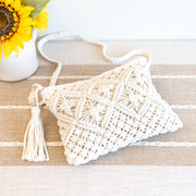Women’s Macrame Cotton Woven Macrame Crossbody Purse for Boho Everyday Style & Gifts