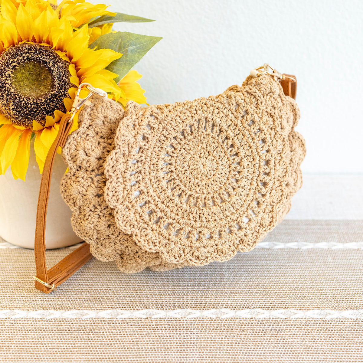 Women’s Boho Crochet Crossbody Bag for Boho Everyday Style & Gifts