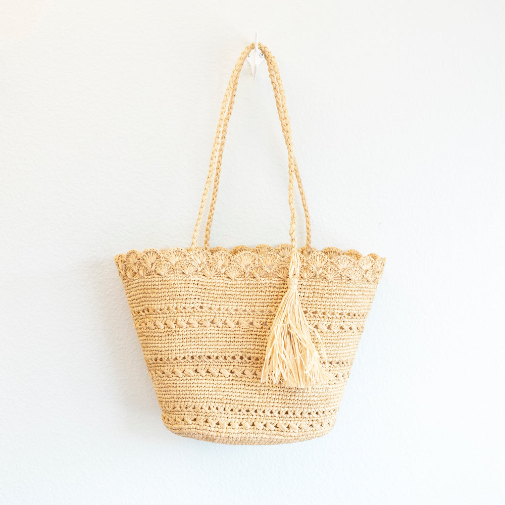 Damen Sommer Raffia Korbtasche Umhängetasche für Strand, Urlaub & Sommer-Outfits