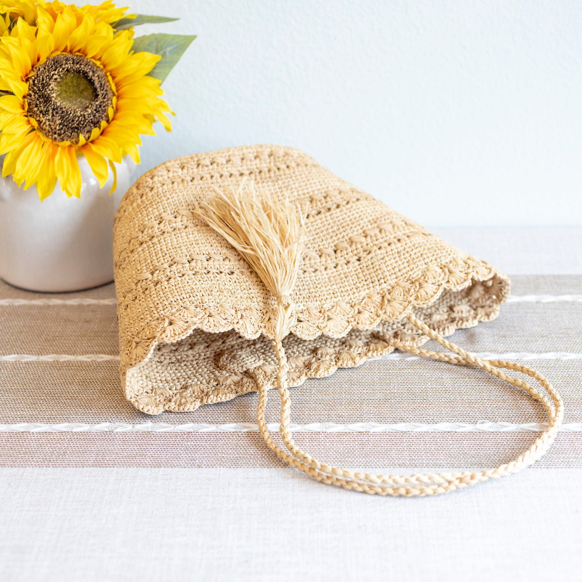 Women’s Summer Raffia Basket Bag Shoulder Bag for Beach, Vacation & Summer Outfits