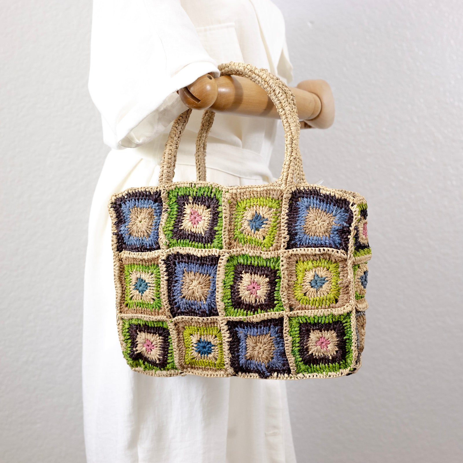 Women’s Everyday Small Raffia Straw Handbag Tote Bag for Beach, Vacation & Summer Outfits