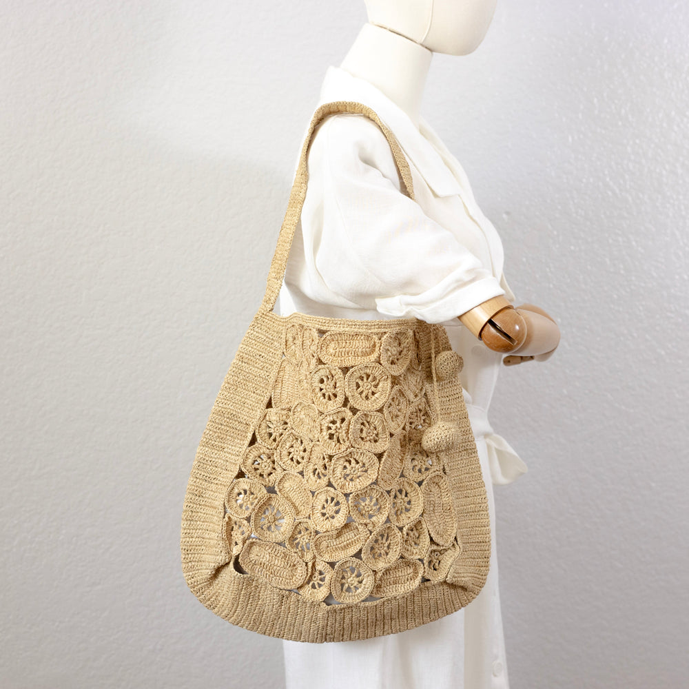 Women’s Soft Raffia Woven Summer Straw Shoulder Bag Tote Bag for Beach, Vacation & Summer Outfits