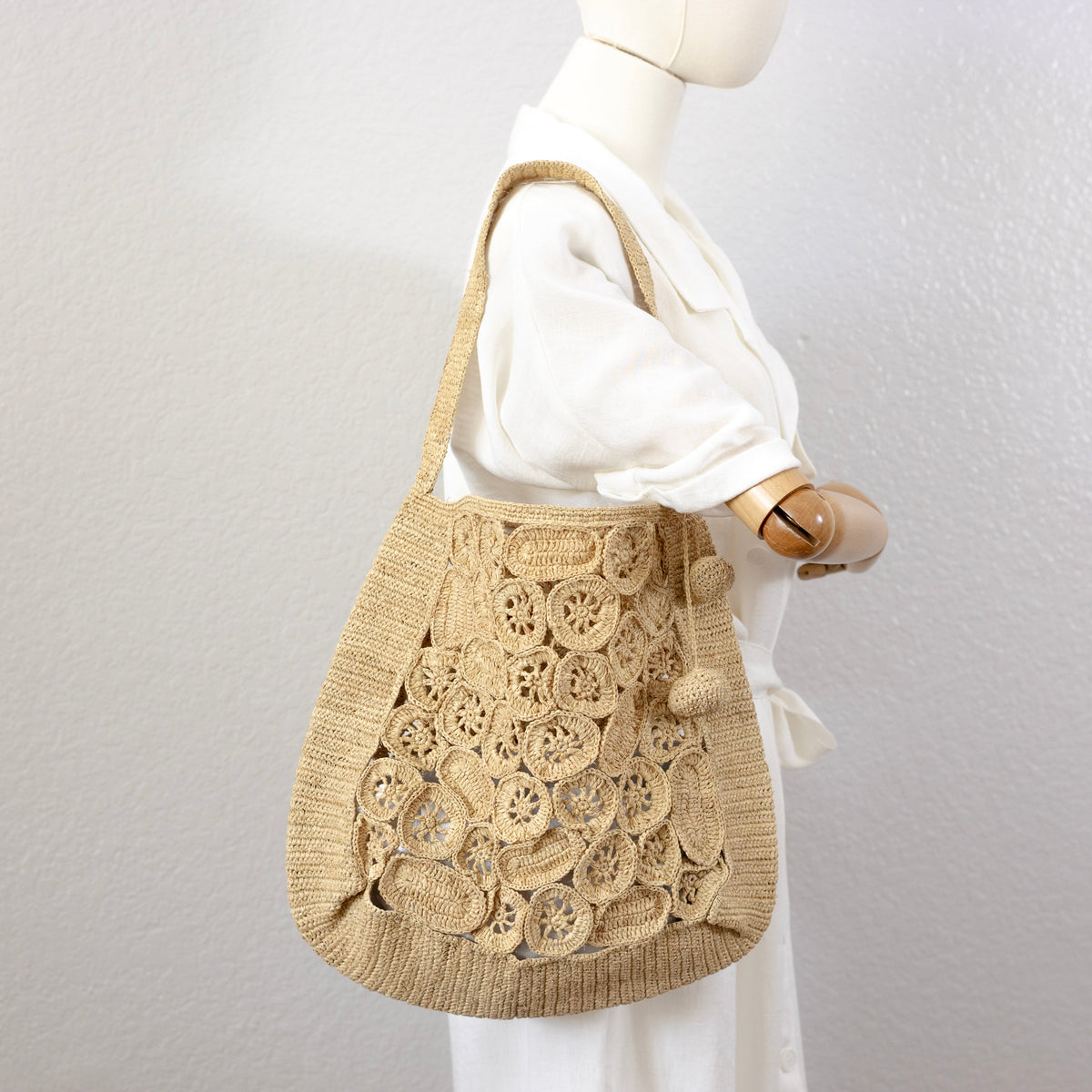Women’s Soft Raffia Woven Summer Straw Shoulder Bag Tote Bag for Beach, Vacation & Summer Outfits