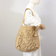 Women’s Soft Raffia Woven Summer Straw Shoulder Bag Tote Bag for Beach, Vacation & Summer Outfits