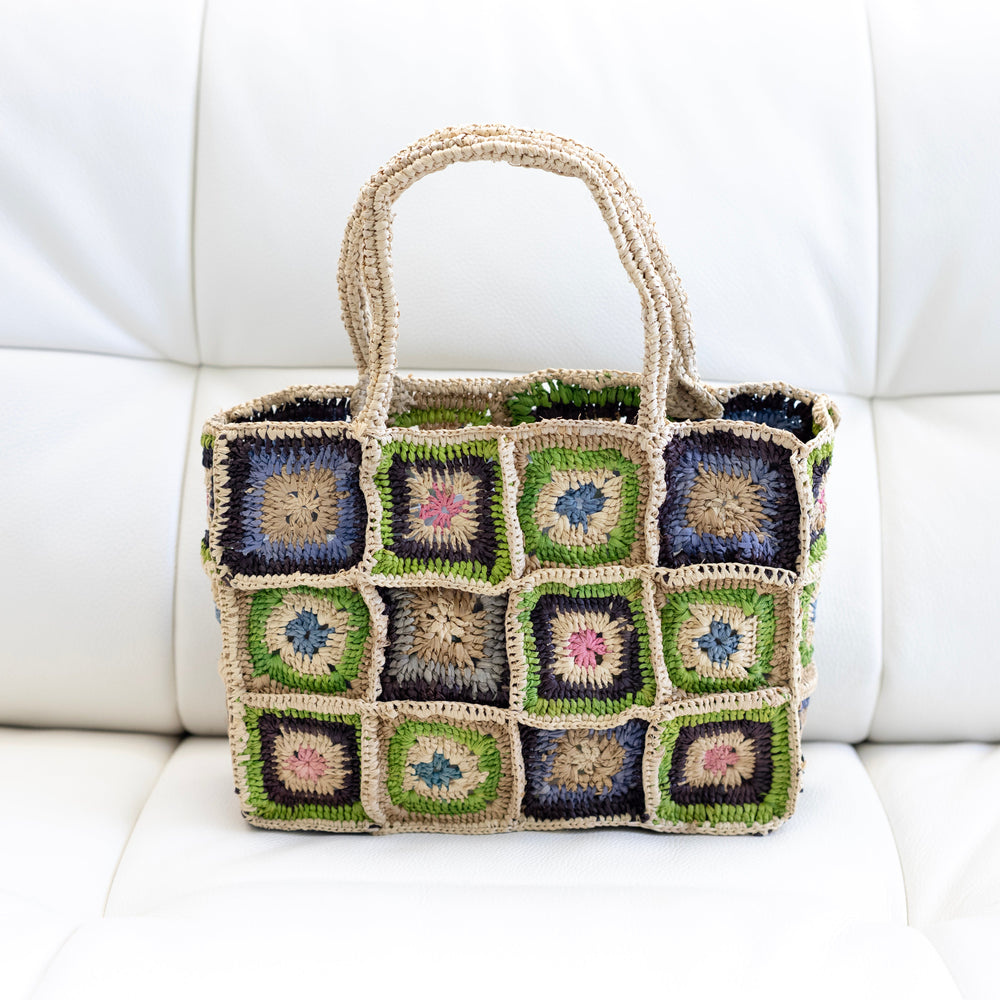 Damen kleine Baststrohhandtasche Tragetasche für Strand, Urlaub & Sommer-Outfits