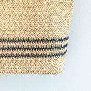 Women’s Striped Large Straw Woven Tote for Beach, Vacation & Summer Outfits