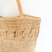 Women’s Beach Straw Woven Tote Bag for Beach, Vacation & Summer Outfits