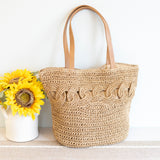 Women’s Beach Straw Woven Tote Bag for Beach, Vacation & Summer Outfits