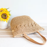 Women’s Beach Straw Woven Tote Bag for Beach, Vacation & Summer Outfits